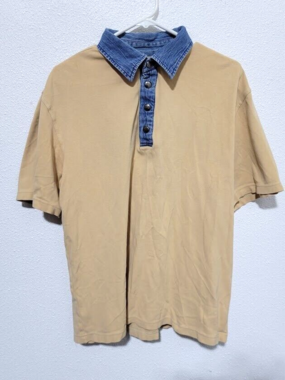 Blue Willi’s Beige Denim Cotton Golf Polo Women’s Large
